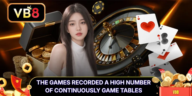 The games recorded a high number of continuously game tables