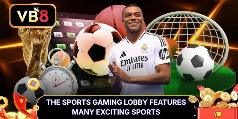 The sports gaming lobby features many exciting sports